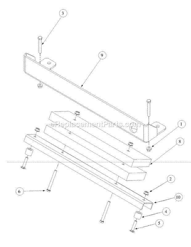 Rear Bumper Diagram and Parts List for M54-KW 53AB5DBW150-23-HP Cub Cadet Lawn Tractor